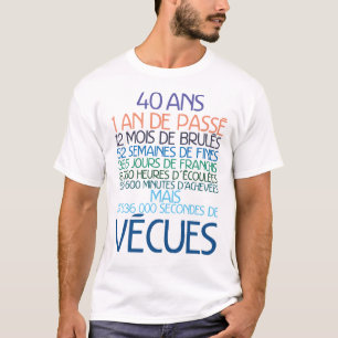 40_years_time_vecu_anniversary_humor_months_week T-Shirt