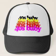 40s Baby Retro Colourful Typography 40th Birthday