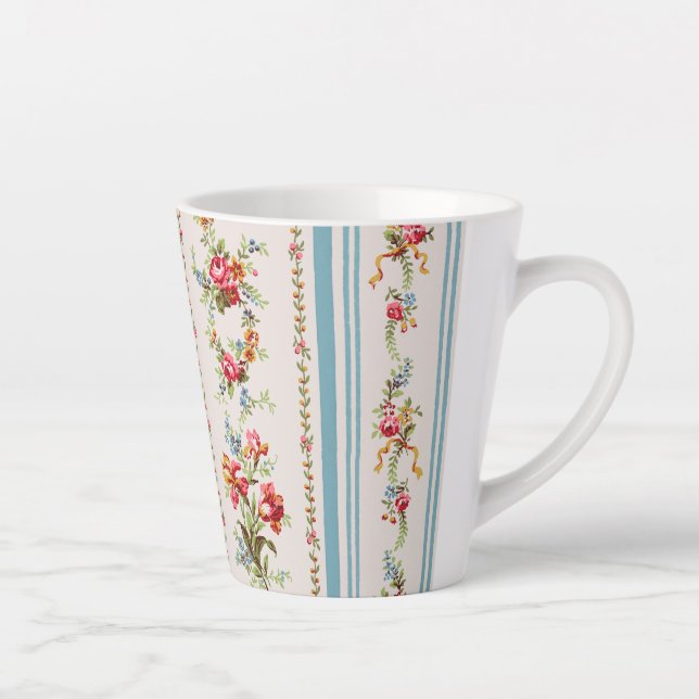 40s Sweet Floral Latte Mug (Right)