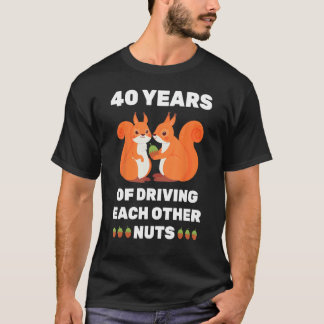 40th 40-Year Wedding Anniversary Funny Couple For  T-Shirt
