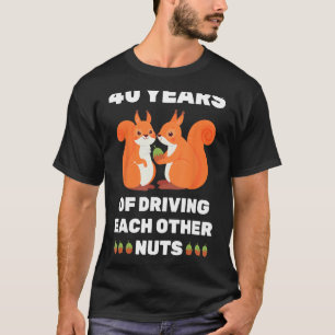 40th 40-Year Wedding Anniversary Funny Couple For T-Shirt