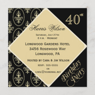 40th-49th Birthday Invitations