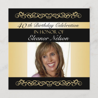40th-49th Birthday Party Invitations With Photo