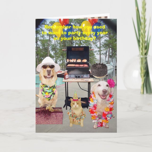 40th, 50th, 60th Customisable Birthday Card (Front)