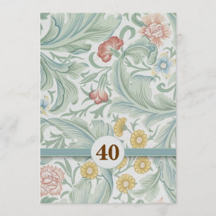 40th anniversary beautiful vintage invitations