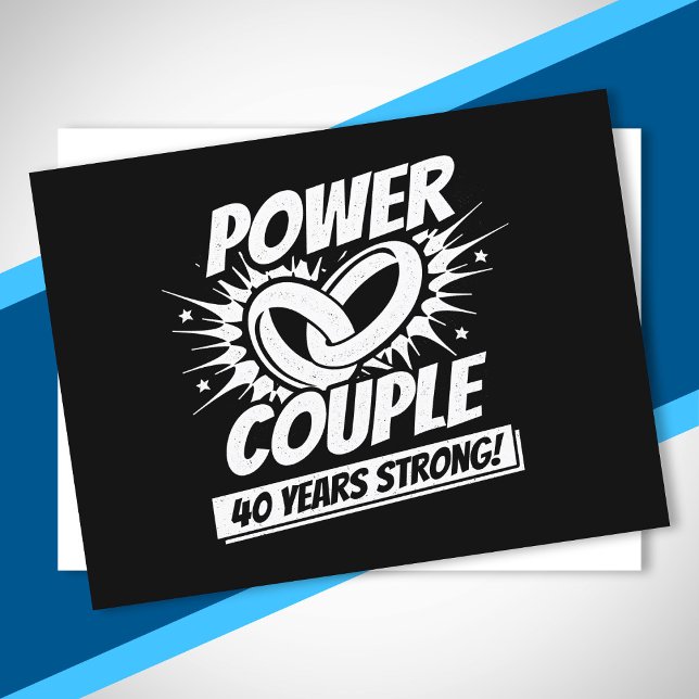 40th Anniversary Couples Married 40 Years Strong Postcard (Creator Uploaded)