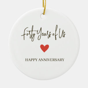 40th Anniversary – Forty Years of Us Ceramic Tree Decoration