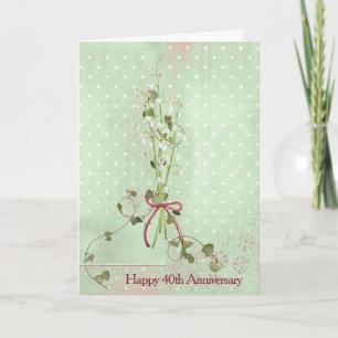 40th Anniversary Lily of the Valley Card
