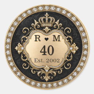 40th Anniversary Monogram Gold Seal