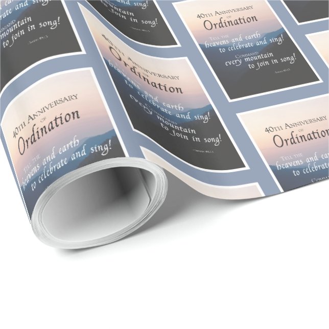 40th Anniversary of Ordination Congrats Wrapping Paper (Roll Corner)