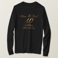 40th Anniversary Parents Ruby Wedding Anniversary