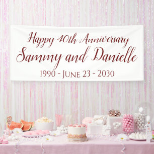 40th Anniversary Party Banner Decoration