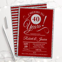 40th Anniversary Party - Ruby Red Silver