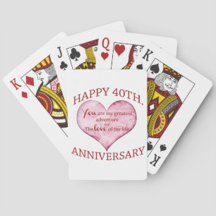 40th. Anniversary Playing Cards