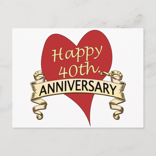 40th. Anniversary Postcard (Front)