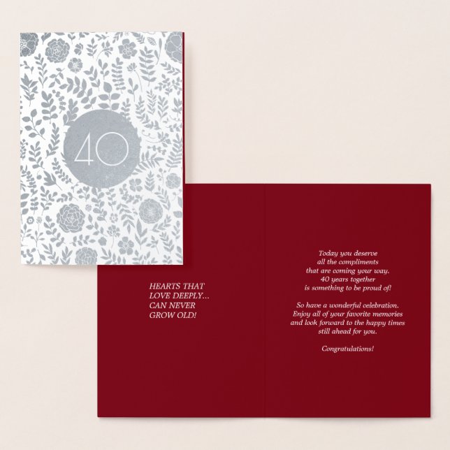 40th Anniversary Real Foil Luxury Cards (Display)
