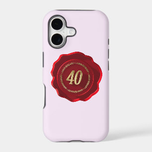 40th anniversary red wax seal