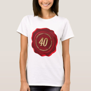 40th anniversary red wax seal T-Shirt