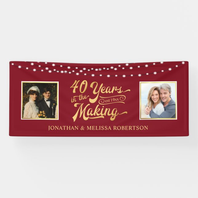 40th Anniversary Ruby Lights Then & Now Photos Banner (Horizontal)