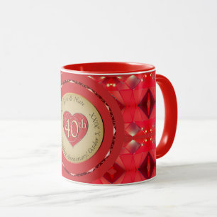 40th Anniversary Ruby  Mug