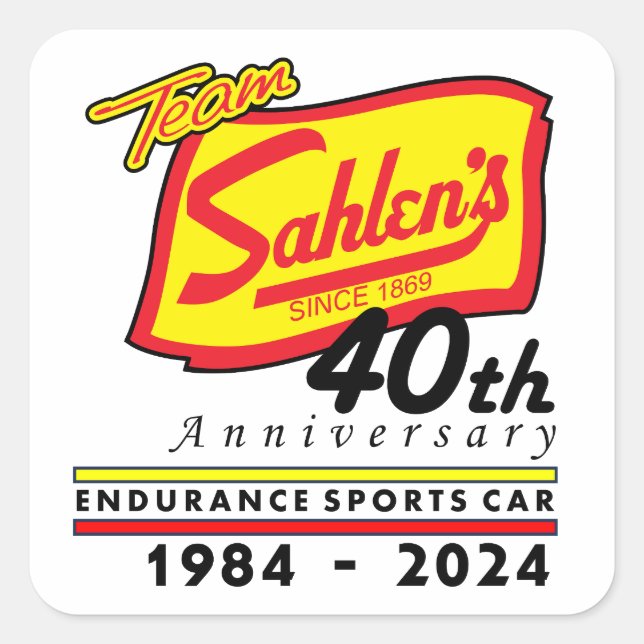 40th Anniversary Square Sticker (Front)