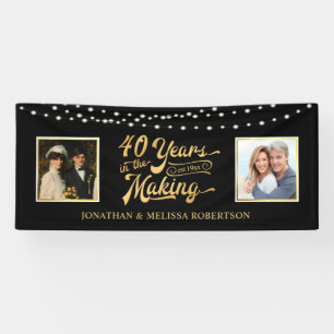 40th Anniversary String Lights Then & Now Photos Banner