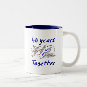 40th. Anniversary Two-Tone Coffee Mug