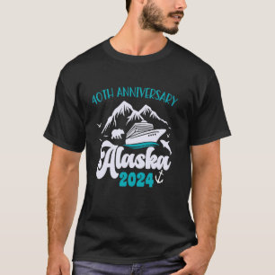 40th Anniversary Wedding Alaska Cruise 2024 Couple T-Shirt