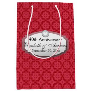 40th Anniversary Wedding Anniversary Ruby Red Z06 Medium Gift Bag