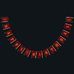 40th Birthday 1982 Red Gold Name Chic Bunting<br><div class="desc">Personalised classic paper bunting design for that birthday celebration. More gifts and party supplies available with the "Standards" design in the store.</div>