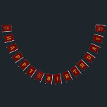 40th Birthday 1982 Red Gold Name Chic Bunting<br><div class="desc">Personalised classic paper bunting design for that birthday celebration. More gifts and party supplies available with the "Standards" design in the store.</div>