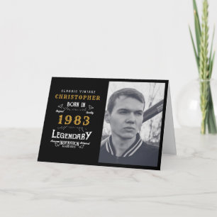 40th Birthday 1983 Photo Template Legendary
