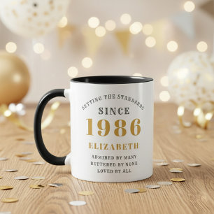 40th Birthday 1986 Add Name Elegant Mug
