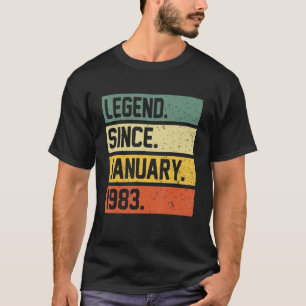 40th Birthday 40 Year Old Legend Since January 19 T-Shirt