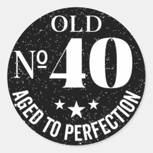 40th Birthday 40 Years Anniversary Quotes Classic Round Sticker