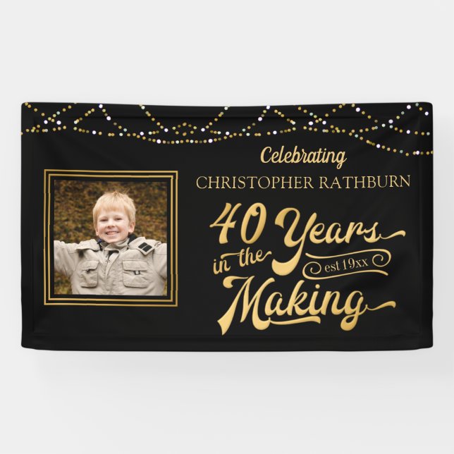 40th Birthday | 40 YEARS IN THE MAKING Edit Colour Banner (Horizontal)