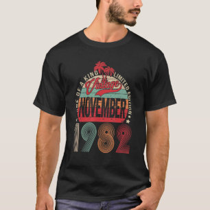 40th Birthday 40 Years Old Vintage November 1982 M T-Shirt