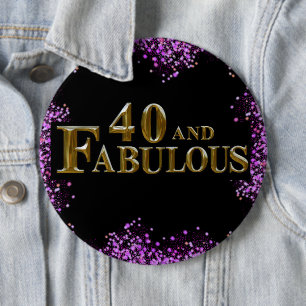 40th Birthday 6 Cm Round Badge