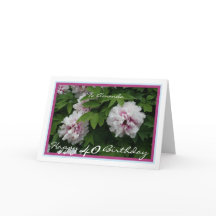 40th Birthday Amanda Peonies Spring Flowers Modern