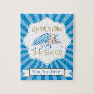 40th Birthday Angel With An Attitude Jigsaw Puzzle