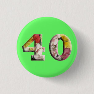 40th Birthday Anniversary 40 Years Milestone Pin