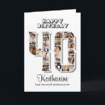 40th Birthday Anniversary Number 40 Photo Collage Card<br><div class="desc">Celebrate 40th birthday or wedding anniversary with this printable photo collage. Choose your favourite photos for display. Customise the name, text and date to fit your occasion. This will be a lovely keepsake with personalised message to look back on with family and friends. If you need any other number as...</div>