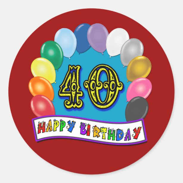 Happy 40th Birthday Balloons Gifts & Gift Ideas | Zazzle UK