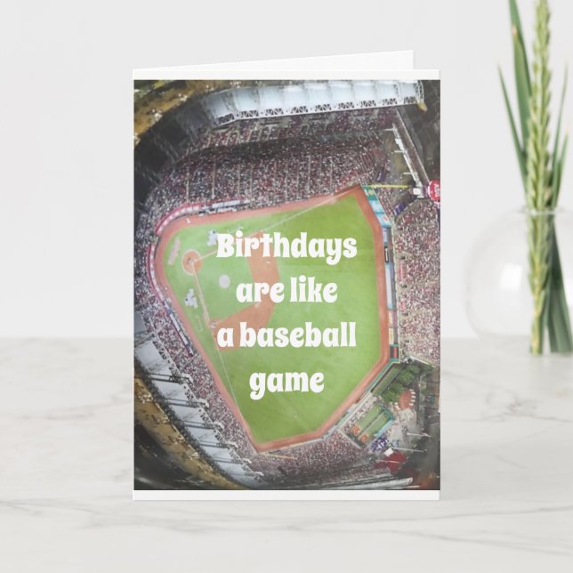 "40th BIRTHDAY" BASEBALL AND BIRTHDAYS!!! Card (Front)