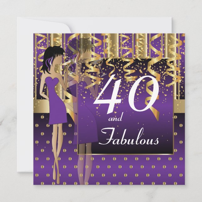 40th Birthday Bash Party Invitation (Front)