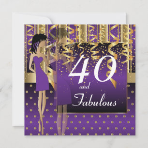 40th Birthday Bash Party Invitation