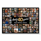 40th Birthday Black Gold 100 Photo Collage