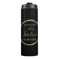 40th Birthday Black Gold Personalised Party Favour