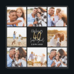 40th Birthday black gold photo collage<br><div class="desc">Celebrate your 40th birthday in style with these black and gold effect 40th birthday design. A modern design with script text and bold graphics. Change the colour to customise. Part of a collection.</div>