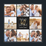 40th Birthday black gold photo collage<br><div class="desc">Celebrate your 40th birthday in style with these black and gold effect 40th birthday design. A modern design with script text and bold graphics. Change the colour to customise. Part of a collection.</div>
